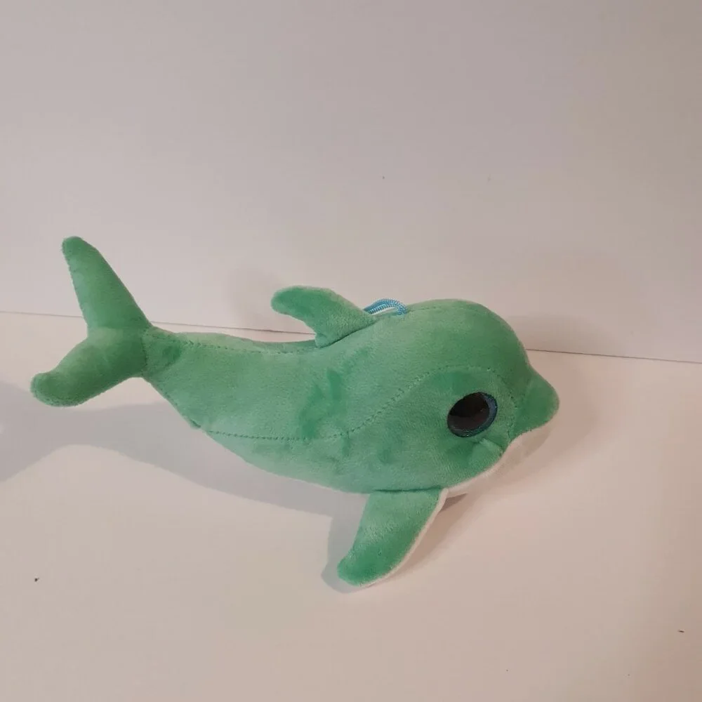 2 Dolphin Plush Kellytoy Unbranded Big Eyes Maui Embroidered Stuffed Animal Fish
